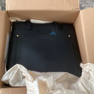 Portland Leather, black, medium cross body, brand new in box